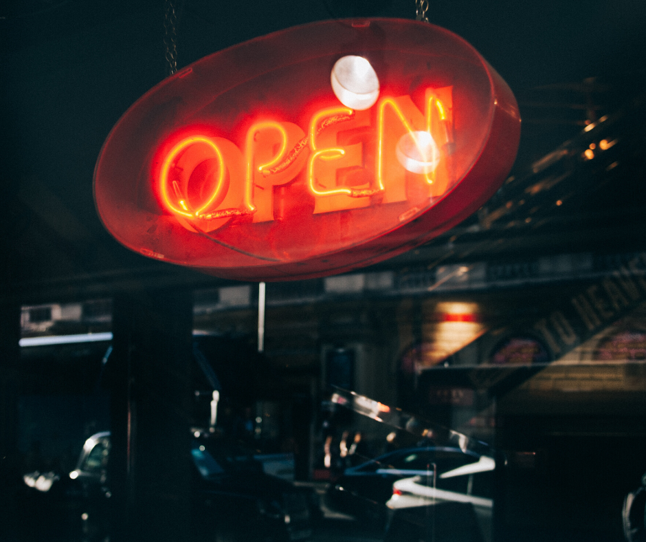 Neon open sign